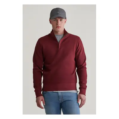 MIKINA GANT SACKER RIB HALF ZIP DRAGON RED