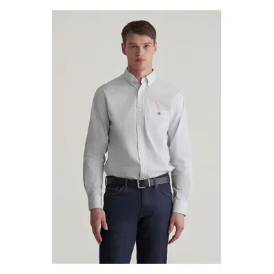 KOŠILE GANT REG MICRO PRINT SHIRT EGGSHELL