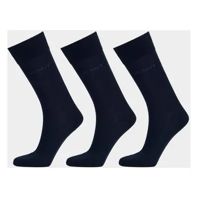 PONOŽKY GANT MERCERIZED COTTON SOCKS 3-PACK MARINE