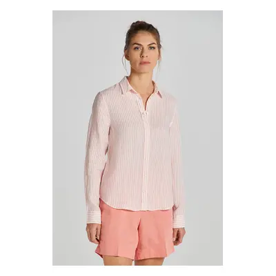 KOŠILE GANT REG LINEN STRIPE SHIRT PEACHY PINK