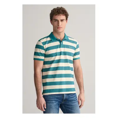 POLOKOŠILE GANT HEAVY WASHED STRIPED POLO OCEAN TURQUOSIE