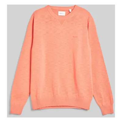 SVETR GANT COTTON FLAMME C-NECK SUNSET PINK