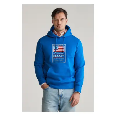 MIKINA GANT GRAPHIC SWEAT HOODIE LAPIS BLUE