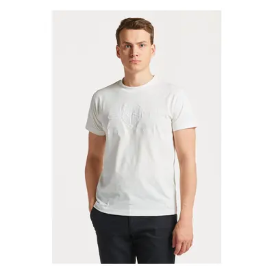 TRIČKO GANT REG TONAL SHIELD SS T-SHIRT EGGSHELL