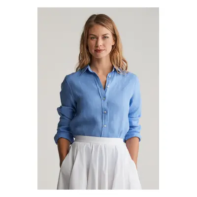 KOŠILE GANT REG LINEN SHIRT PERFECT BLUE