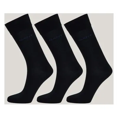 PONOŽKY GANT MERCERIZED COTTON SOCKS 3-PACK BLACK