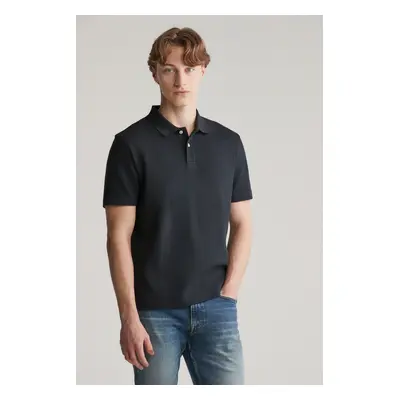 POLOKOŠILE GANT WAFFLE TEXTURED SS POLO BLACK