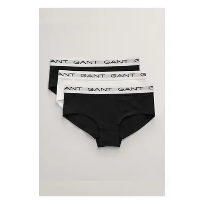 SPODNÍ PRÁDLO GANT HIPSTER BRIEFS 3-PACK BLACK / WHITE