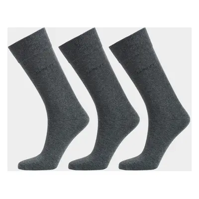 PONOŽKY GANT SOFT COTTON SOCKS 3-PACK CHARCOAL MELANGE