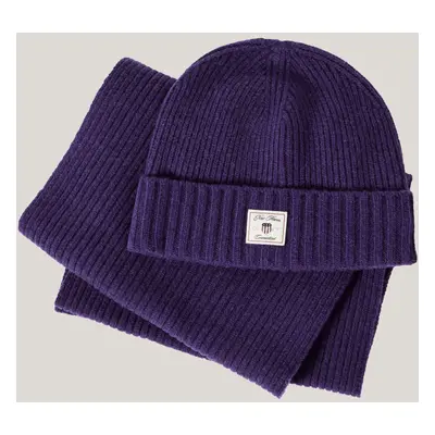 SET ČEPICE A ŠÁLA GANT BEANIE SCARF GIFT SET PANSY PURPLE