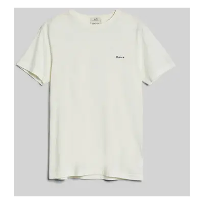 TRIČKO GANT CONTRAST LOGO SS T-SHIRT EGGSHELL