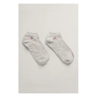 PONOŽKY GANT SHIELD SNEAKER SOCKS 2-PACK LIGHT GREY MELANGE