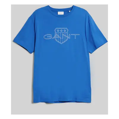 TRIČKO GANT LOGO SS T-SHIRT RICH BLUE