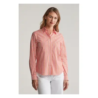 KOŠILE GANT REG CLASSIC POPLIN STRIPED SHIRT ORANGE RED