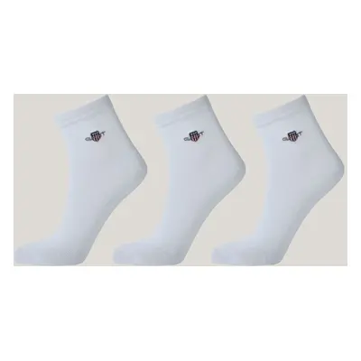 PONOŽKY GANT SHIELD SOCKS 3-PACK WHITE