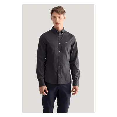 KOŠILE GANT SLIM CLASSIC POPLIN SHIRT BLACK