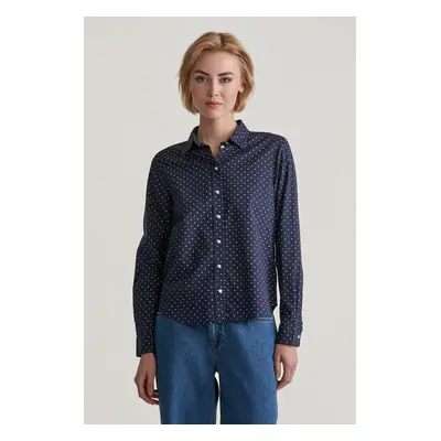 KOŠILE GANT REG DOT PRINT CTN VOILE SHIRT EVENING BLUE