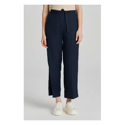 KALHOTY GANT REL TIE WAIST PANTS EVENING BLUE