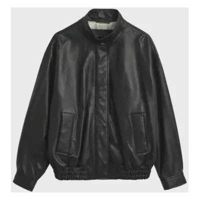 BUNDA GANT LEATHER HARRINGTON BLACK