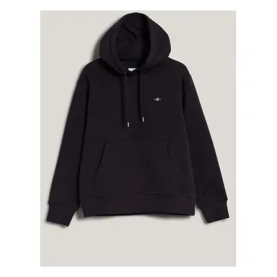 MIKINA GANT SHIELD HOODIE BLACK