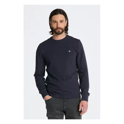 TRIČKO GANT SLIM PIQUE LS T-SHIRT EVENING BLUE