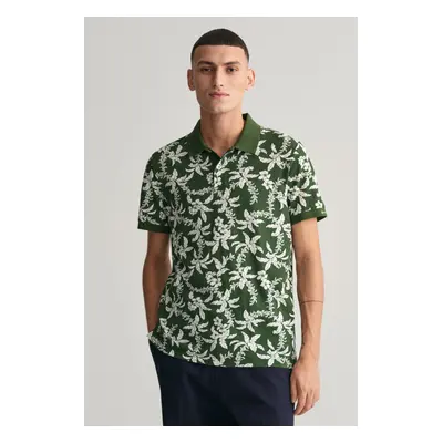 POLOKOŠILE GANT PALM LEI PRINT SS POLO PINE GREEN