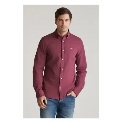 KOŠILE GANT SLIM MICRO PRINT SHIRT WINE RED