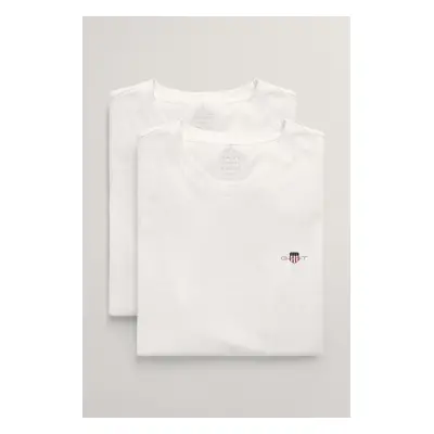 SPODNÍ PRÁDLO GANT C-NECK T-SHIRT 2-PACK WHITE