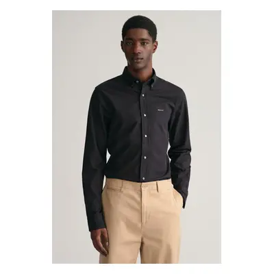 KOŠILE GANT SLIM PINPOINT OXFORD SHIRT BLACK