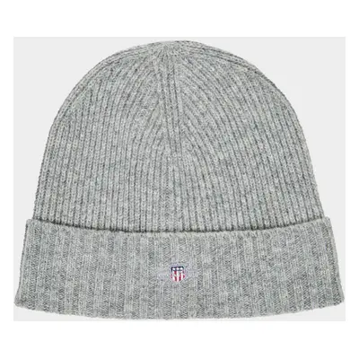 ČEPICE GANT UNISEX. SHIELD WOOL BEANIE GREY MELANGE