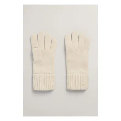 RUKAVICE GANT WOOL KNITTED GLOVES CREAM