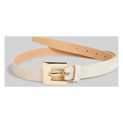 OPASEK GANT SLIM SUEDE BELT CREAM