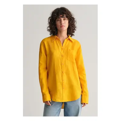 KOŠILE GANT REL LINEN SHIRT MEDAL YELLOW