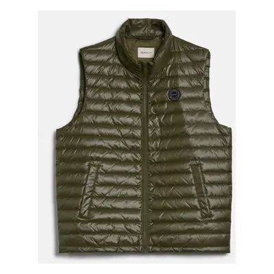 VESTA GANT SHINY LIGHT PADDED DOWN VEST JUNIPER GREEN