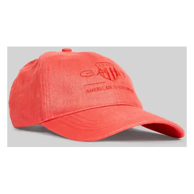 KŠILTOVKA GANT TONAL ARCHIVE SHIELD LINEN CAP SUNSET PINK