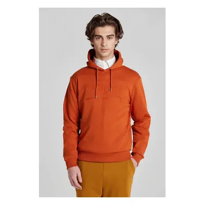 MIKINA GANT REG TONAL SHIELD HOODIE DARK TERRACOTTA