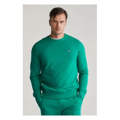 MIKINA GANT REG SHIELD C-NECK SWEAT DEEP GREEN