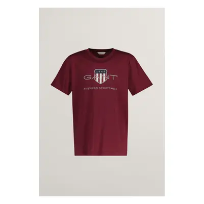 TRIČKO GANT ARCHIVE SHIELD SS T-SHIRT WINE RED