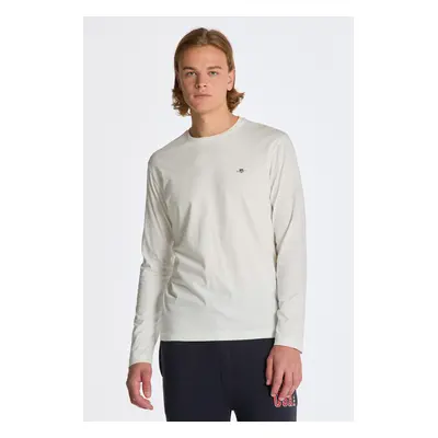 TRIČKO GANT REG SHIELD LS T-SHIRT EGGSHELL