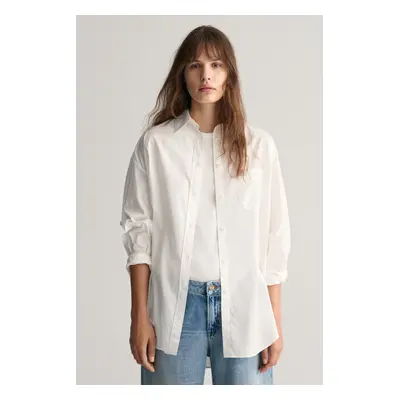 KOŠILE GANT OS POPLIN SHIRT WHITE