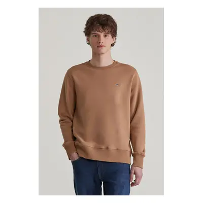 MIKINA GANT REG SHIELD C-NECK SWEAT WARM KHAKI