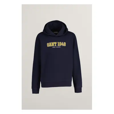 MIKINA GANT GANT HOODIE EVENING BLUE