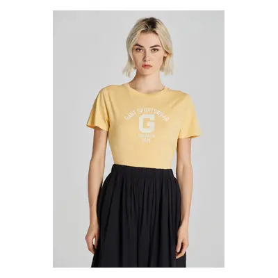 TRIČKO GANT REG LOGO SS T-SHIRT DUSTY YELLOW