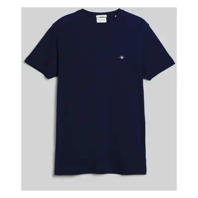 TRIČKO GANT SLIM PIQUE SS T-SHIRT EVENING BLUE