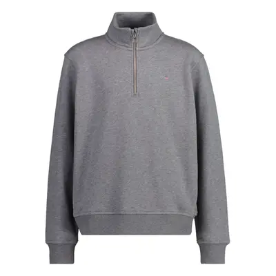 MIKINA GANT SHIELD HALF ZIP SWEATSHIRT CHARCOAL MELANGE