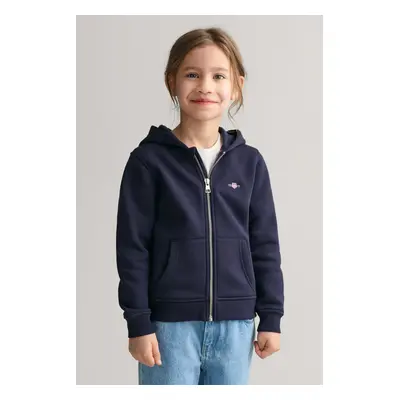 MIKINA GANT SHIELD ZIP HOODIE EVENING BLUE