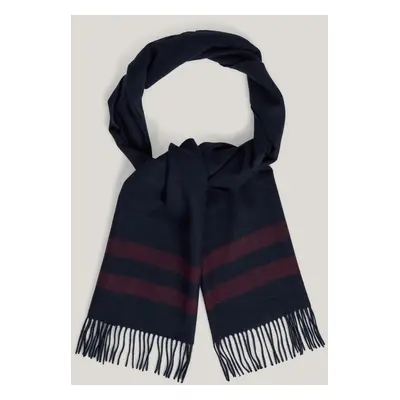 ŠÁLA GANT MERINO WOOL STRIPED WOVEN SCARF EVENING BLUE