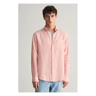 KOŠILE GANT REG LINEN SHIRT PEACHY PINK