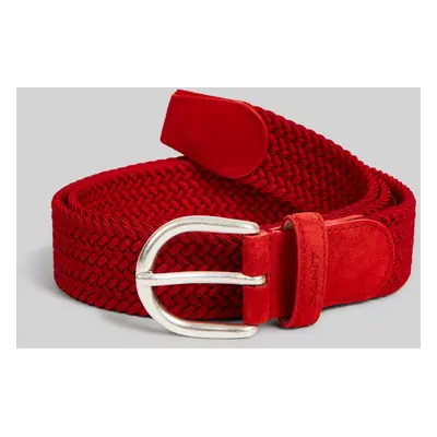 OPASEK GANT ELASTIC BRAID BELT BRIGHT RED