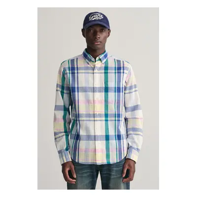 KOŠILE GANT REG SEERSUCKER MADRAS SHIRT WHITE